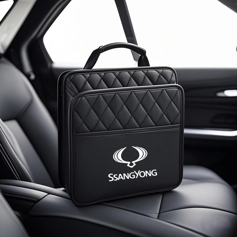 Car Back Seat Storage Universal Bag Organizer Trunk Elastic For SsangYong Actyon Korando Kyron Musso Rexton Tivoli