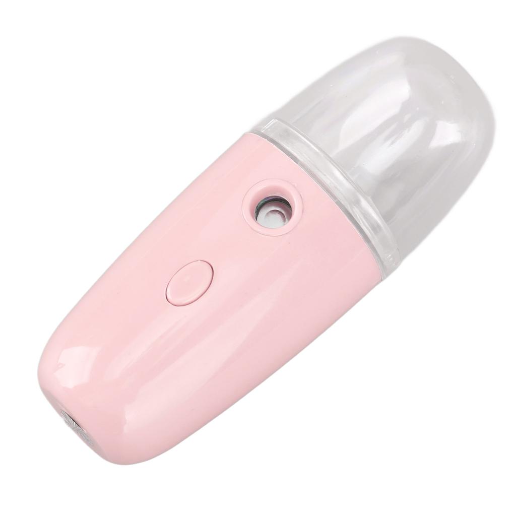 30ML Face Hydrating Mist Steam Sprayer 150mAh Portable Facial Humidifier for Hiking Pink