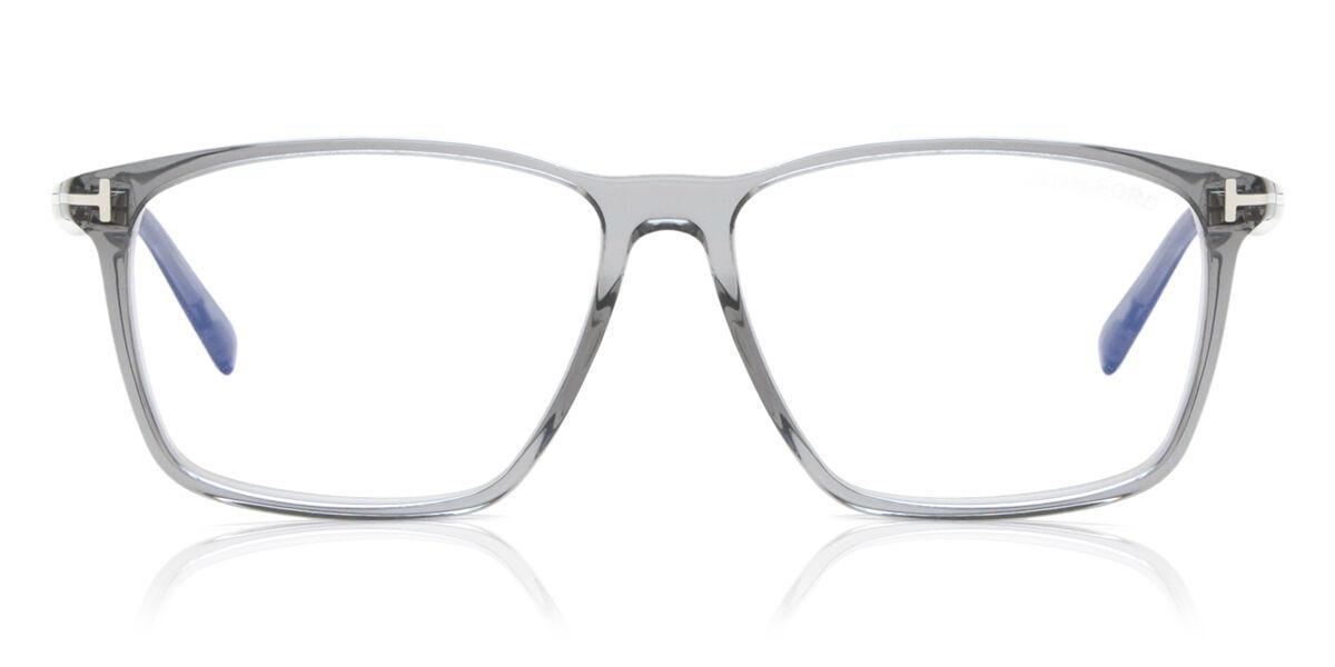 

Tom Ford Ft5959 B Blue Light Block 020 Men Eyeglasses Transparent Grey/56-14-145