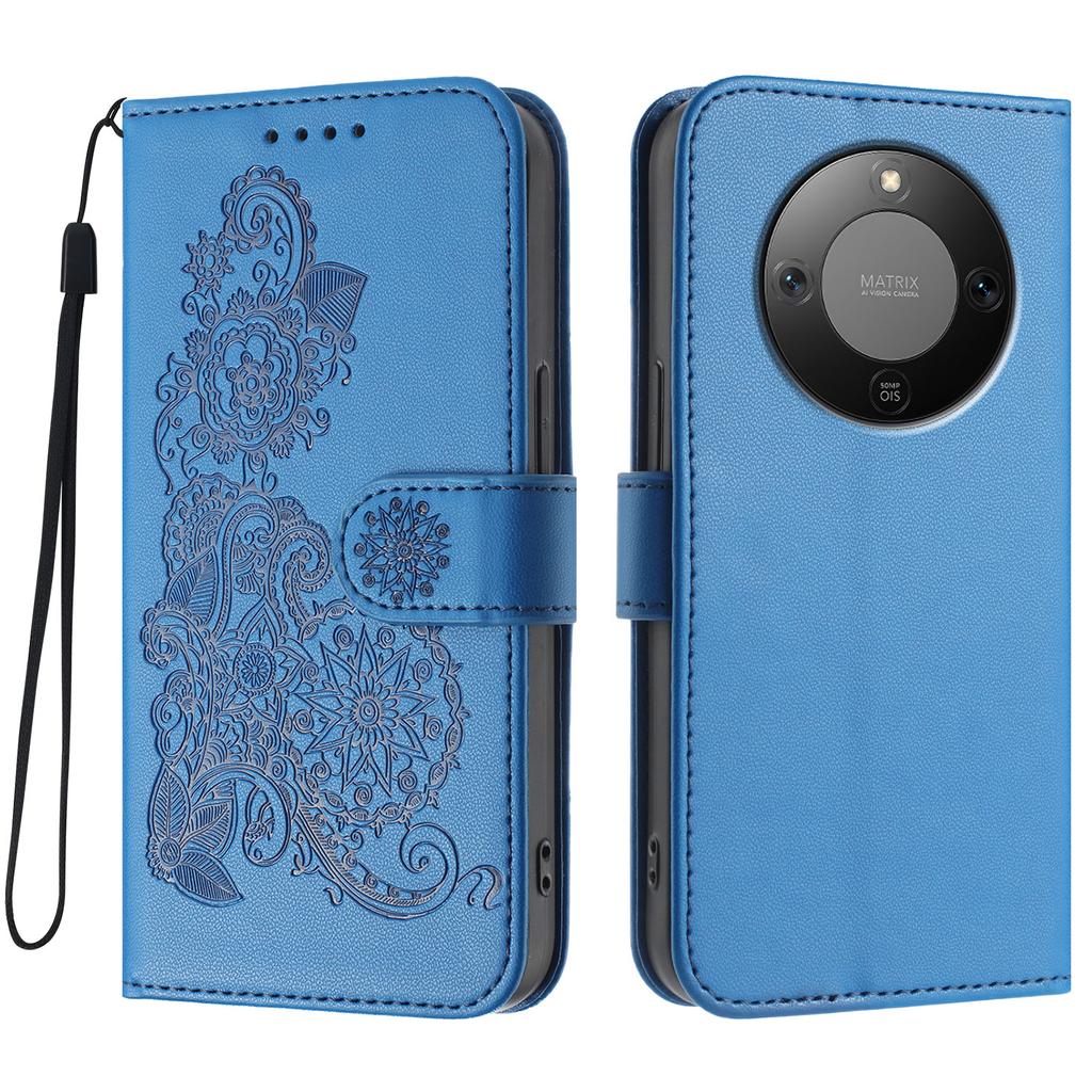 For Honor Magic8 Lite 5G/X9d 5G/X70 5G Phone Cases Mandala Flower Leather Wallet Mobile Cover with Strap