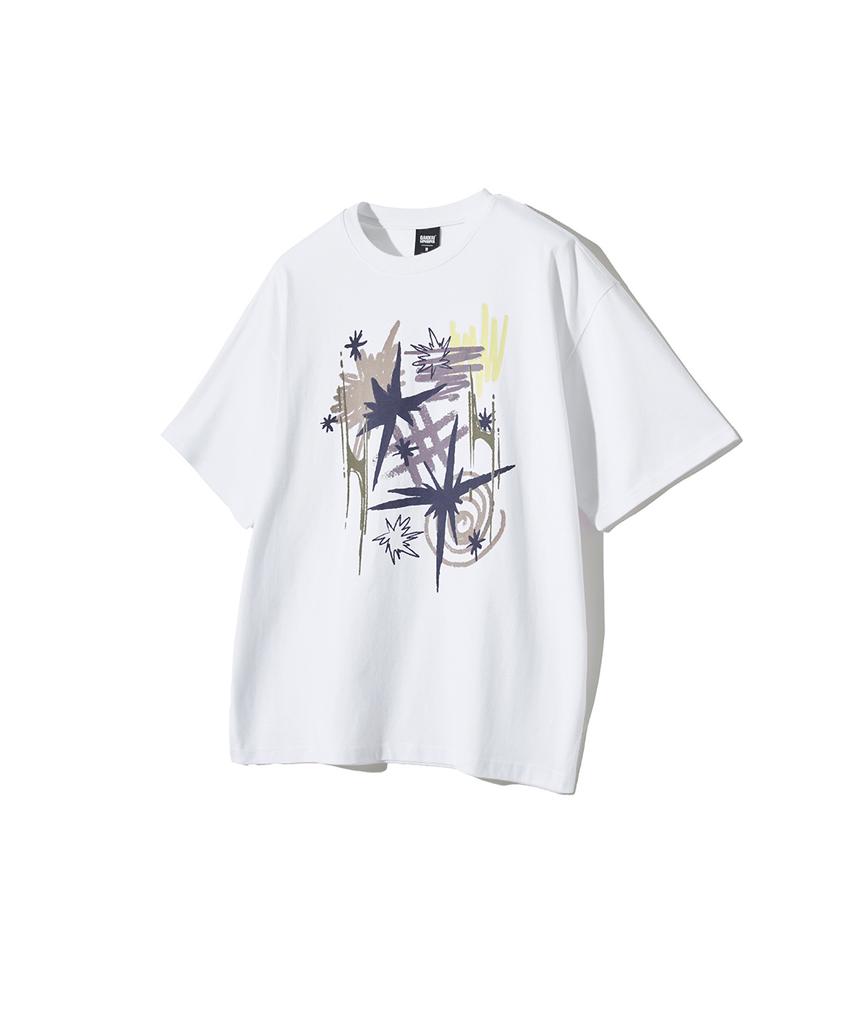 GAKKAI UNIONS Star Scribble Short Sleeve T-Shirt White