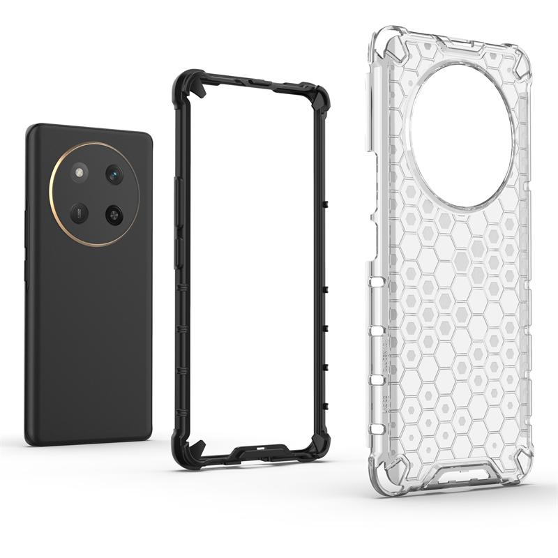 Shockproof Transparent Case For Honor Magic 7 Lite Honeycomb Armor Case For Honor Magic 7 Lite Cover For Honor Magic 7 Lite Case