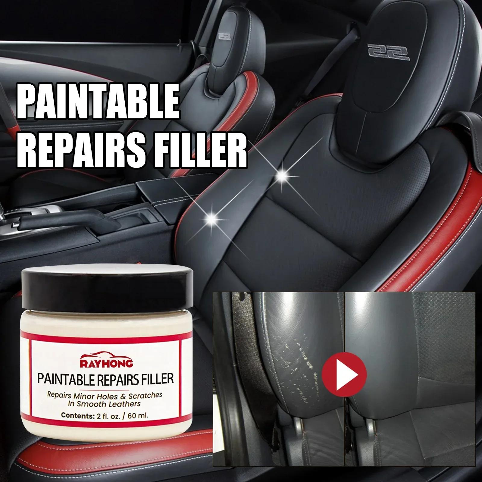 Car Leather Filler Repair Natural 60ml Compound Leather Restoration Cream Leather Filler Repair Car Leather Conditioner Cleaner
