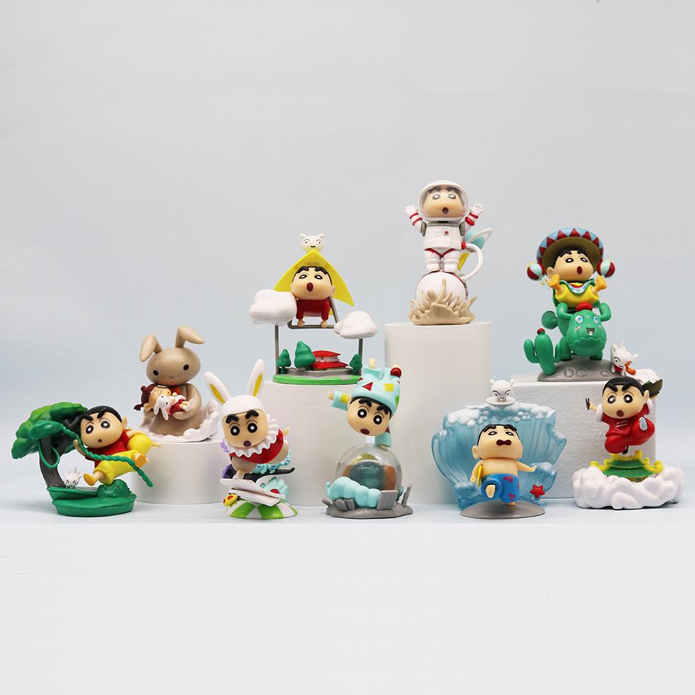 

Crayon 9pics Shin Chan Pvc Model Toy Doll Decoration Car Office Display Gift