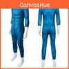 Stylish Blue Amazing Four Heroes Costume Jumpsuit Cosplay Outfit For All Genders