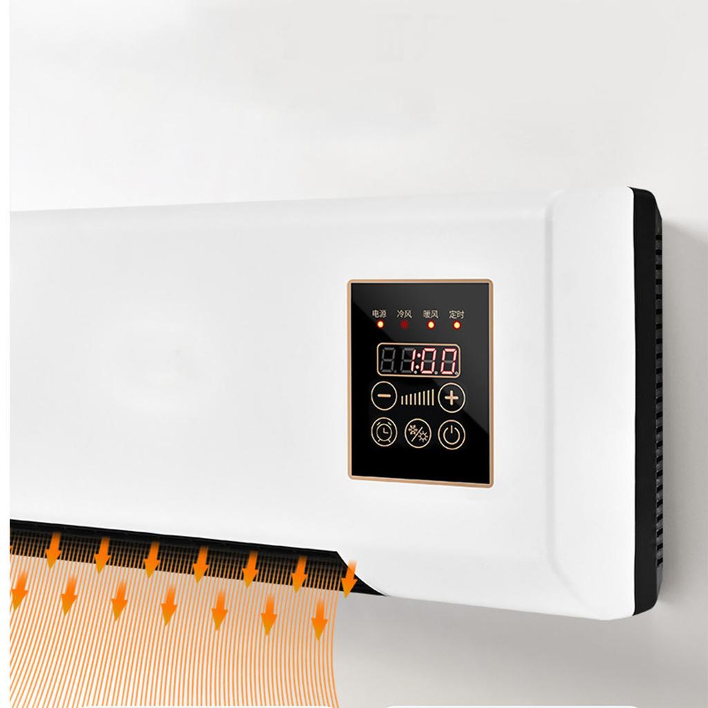 2 in 1 Heater 1800W Nature Wind Hot Air Dual Use Wall Mounted Portable Heater with Remote Control for Bedroom