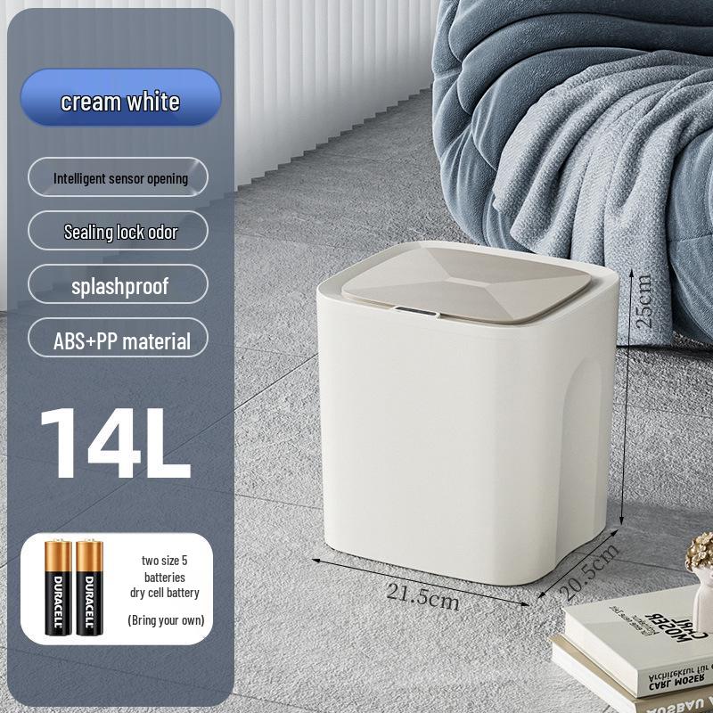 2026 Smart 18L Induction Trash Can with Lid & High Appearance for Living Room