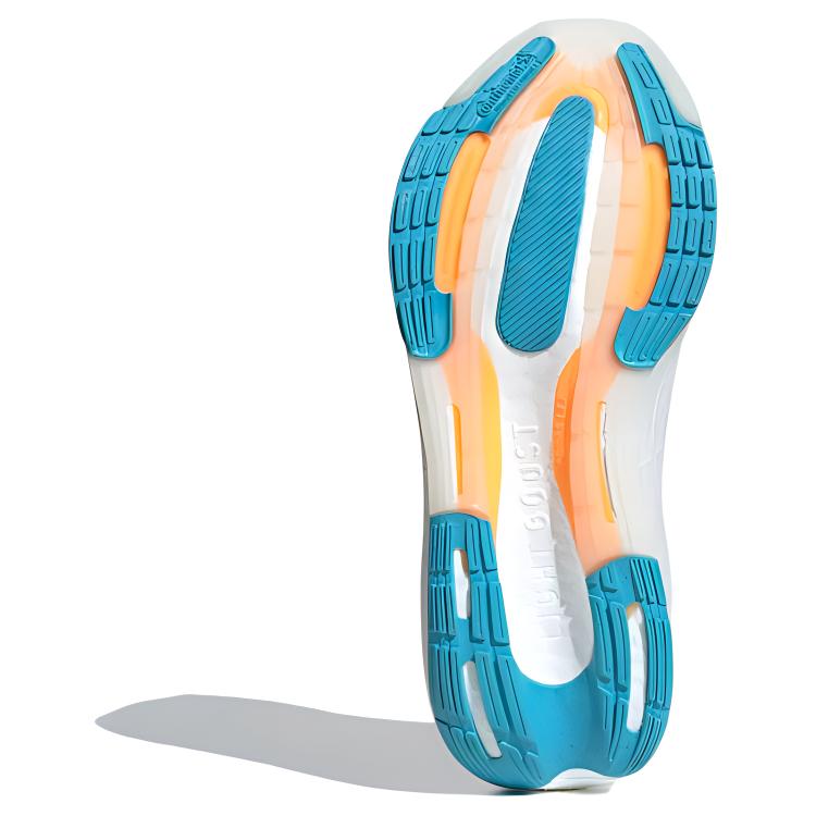 Adidas UltraBoost Light Grey Flash Orange Cyan Men Sneakers Dash-Grey Lucid-Cyan IE1758