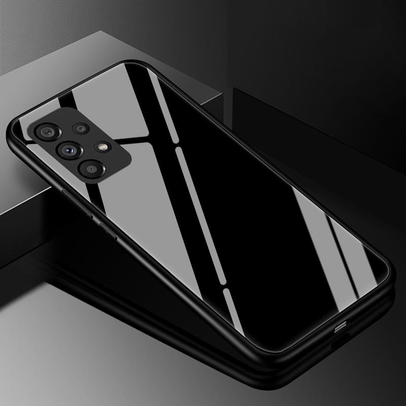 Tempered Glass Phone Case For Samsung Galaxy A31 A51 A71 5G A10 A10S A20 A30 A30S A50 A50S A70 Capa Luxury Hard Back Bumper