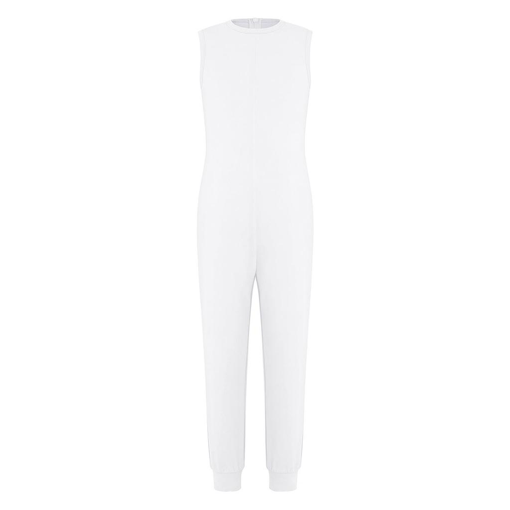 Unisex Aangepaste Kleding Effen Kleur Ronde Hals Mouwloos Volledig Lichaam Jumpsuit Speciale Behoeften Kostuum
