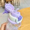 X&W Sanrio Kuromi Water Kettle 600ml Cartoon Plastic Cup Portable Double Drinking Bottle with Straw Outdoor Juice Milk Water Cup