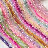 1 Strip 4mm Shiny Crystal Beads Bicone Beads 80pcs Glass Beads Loose Spacer Beads for Bracelet DIY Jewelry Making