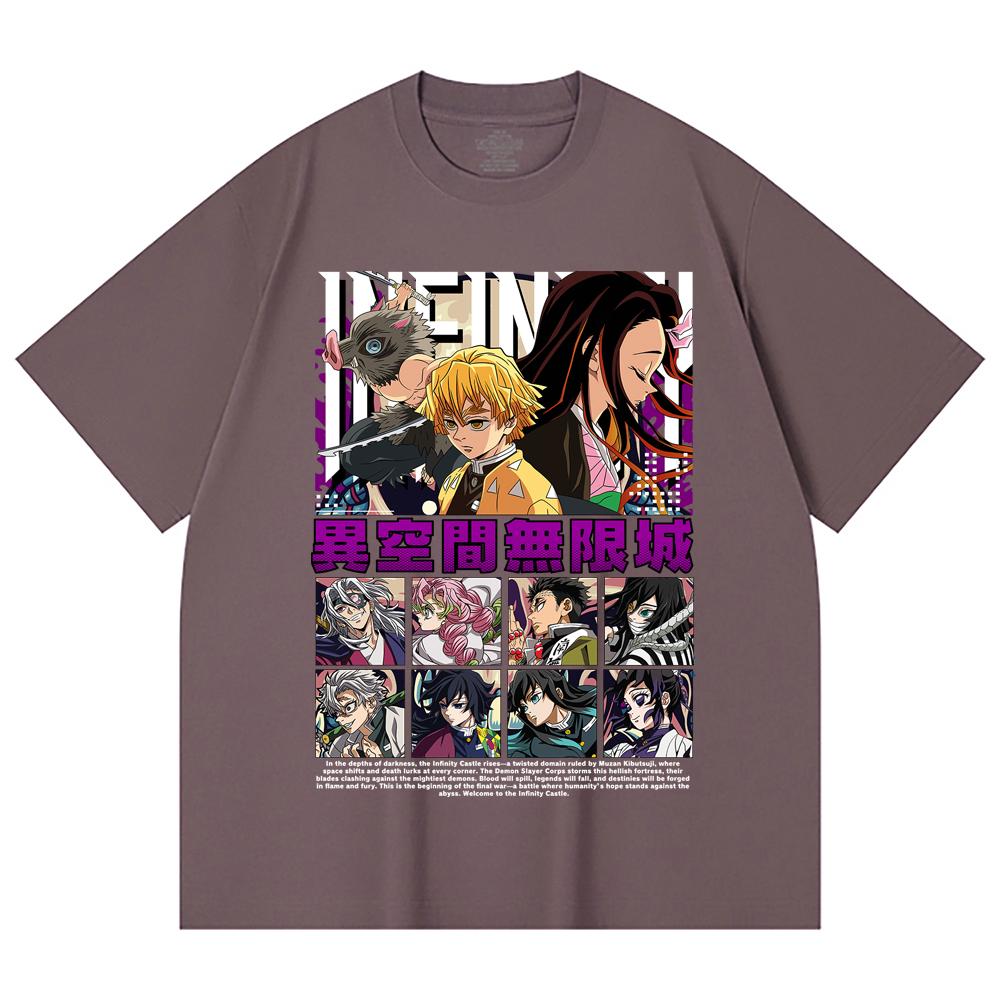 230 Gsm 100% Cotton Demon Slayer V51 Print Unisex Heavy Cotton T Shirt