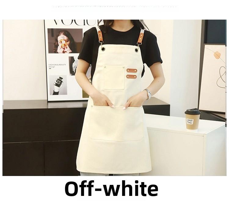 Wasserdichte und ölbeständige Koch- und Gartenschürze aus dicker Canvas-Baumwolle