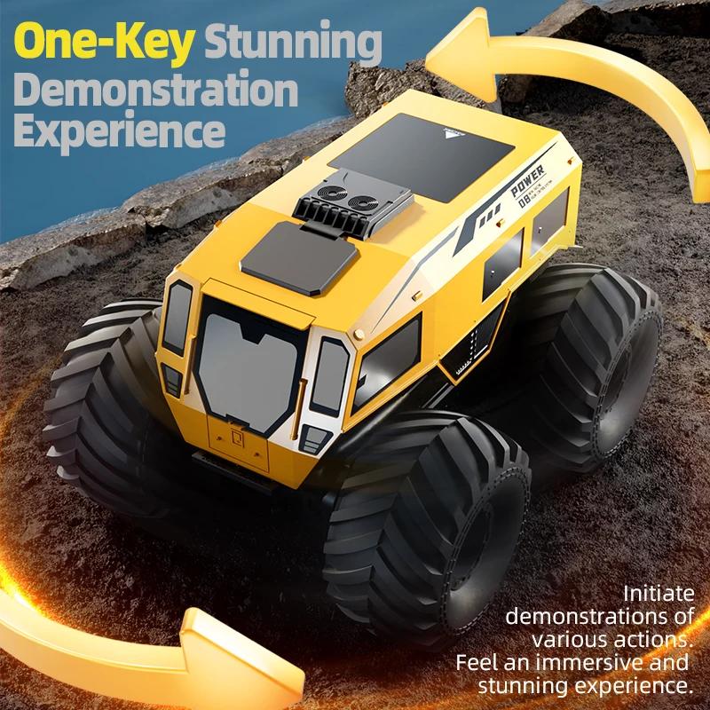 Q210 Amphibious Rc Car Dual Control 4WD Off-road Remote Control Waterproof Vehicle 2.4G Electric Climbing Crawler Toys for Kids