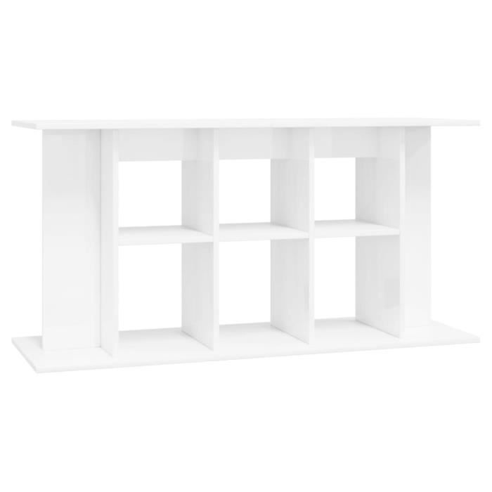 VidaXL Support d'aquarium blanc brillant 120x40x60cm bois d'ingénierie 833593