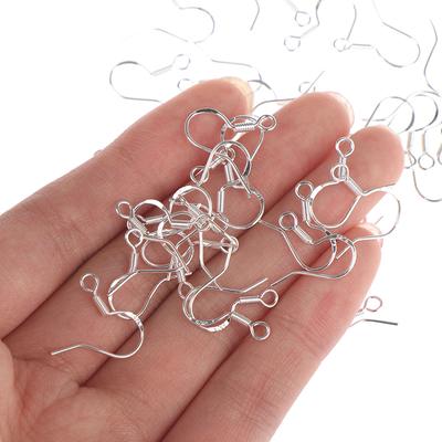 50PCs 925 Sterling Silver DIY Earring Hooks Ball Jewelry Accessory Ear Wire