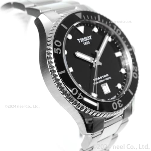 Tissot Seastar 1000 40mm Bracelet with Black Dial, Officially Imported, Men's Watch, Model T1204101105100
