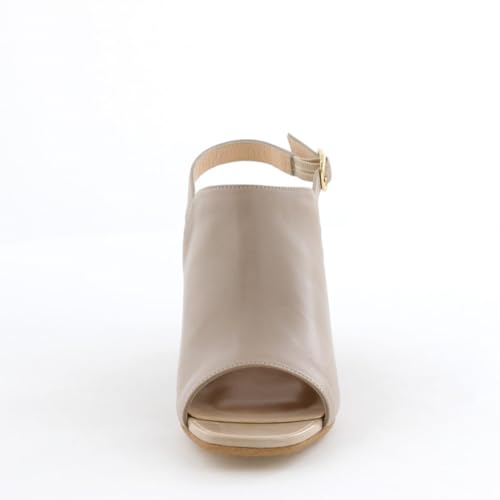 Himiko Chunky Heel Covered Sandals/643203 Beige 220