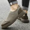 Men Shoes Loafers Streets Fashion Mesh Patchwork Thick Bottom Casual Shoes Male Sports Walking Sneakers Shoes for Men