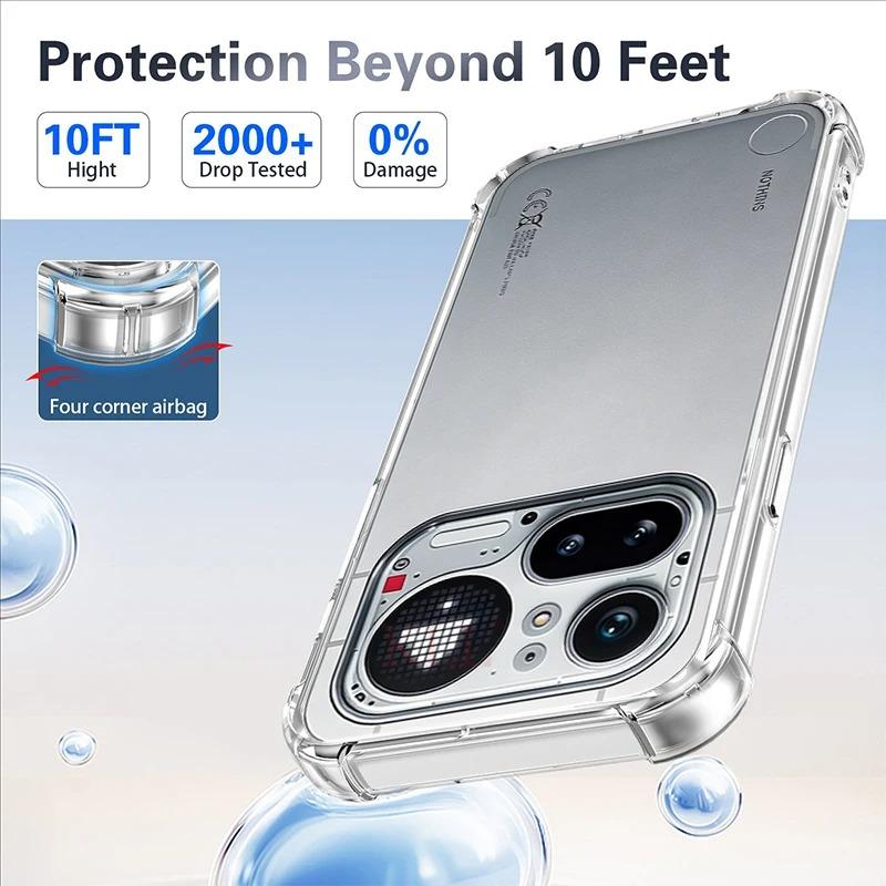 Transparent TPU Case For Nothing Phone 3A Lite 3A Pro 2A Cmf 1 2 Protective Cover Four Corners Shockproof Bumper Phone Shell