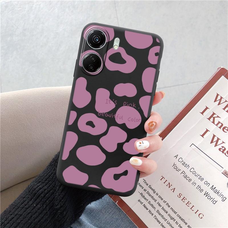 Phone Case For Redmi 13C 4G 12C A3 A2 A1 Plus Note 13 Pro For Xiaomi 14 13 Poco C65 X6 X3 Pro Love Heart Flowers Patterned Shockproof Bumper Cover