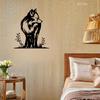 2D Wolf Head Metal Wall Art Laser Cut Iron Rustic Modern Decor Outdoor Home Wall Decor Ideal Gift