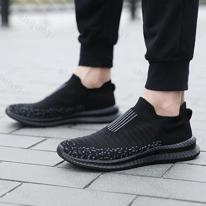 Men's Sneakers Autumn Men Shoes Breathable Comfortable Running Shoes Tenis Outdoor Slip on Walking Sneakers Sock Jogging Shoes