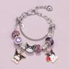 Cute Cartoon Charms Bracelet Women Men Zinc Alloy Adjustable Chain With Kuromi Cinnamoroll My Melody Hello Kitty