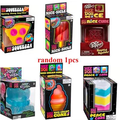 Random 1Pcs Schylling Needot Nice Cube Sensory Nice Sicle Stress Relieving Squeezing Toy, Suitable For People With Adhd