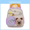 Cute Color Blocking Design Airplane Capybara Gift Printed Children Backpack For Elementary Students