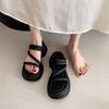 Premium thick-soled cool slippers female summer wear fashion fairy style with skirt muffin bottom beach shoes 2025 new