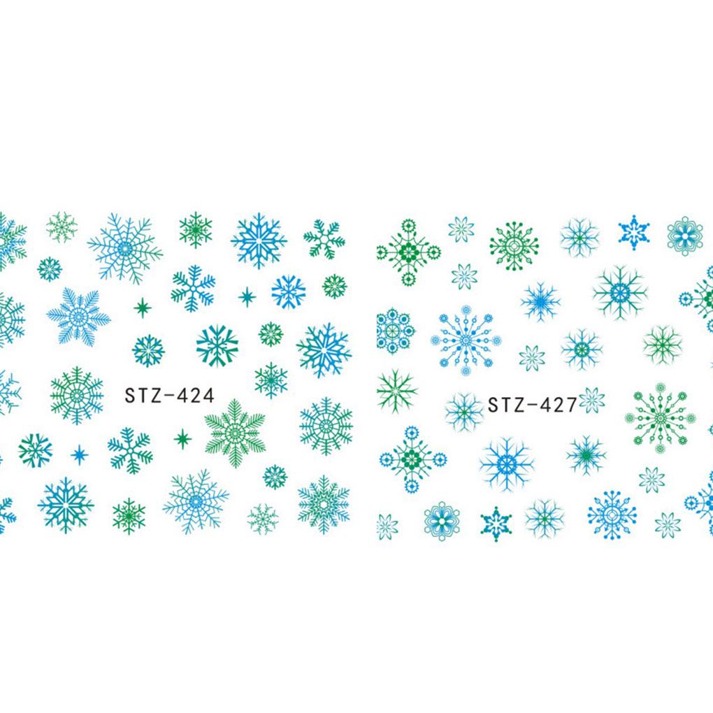 Weihnachten Schneeflocken Aufkleber Blumenwickel Kunst Abziehbilder Tattoos Party Maniküre Werkzeug