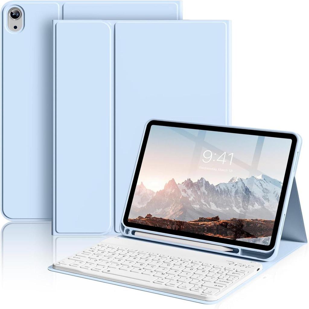 iPad 10th Gen Protective Case with Detachable Wireless Keyboard and Pro Mouse Compatibility