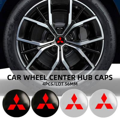 56mm Car Wheel Center Hub Cap Rim Cover Emblem Stickers for Lancer ASX Outlander Pajero Evolution Car Accessories