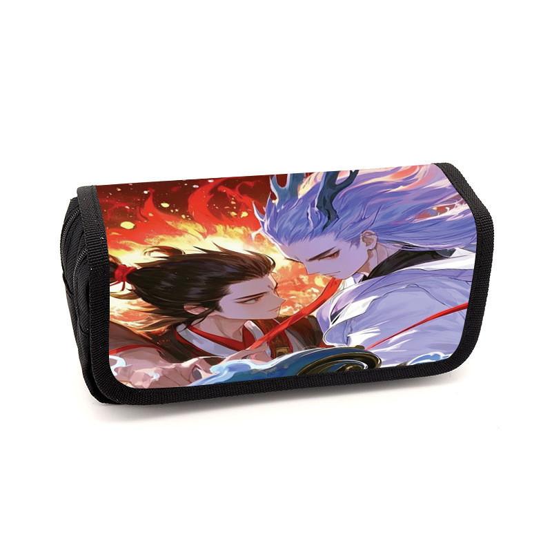 Childrens Minimalist Pencil Case With Ne Zha Print Design For Daily School Use