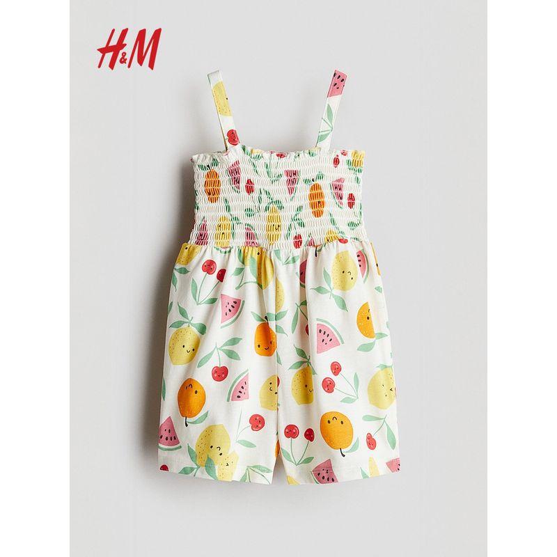 

HM Детская одежда Комбинезон для девочки 2025 Лето Тонкий Новый тип Детский Милый Без рукавов Боди 1288114 Pink/Yellow 80/48