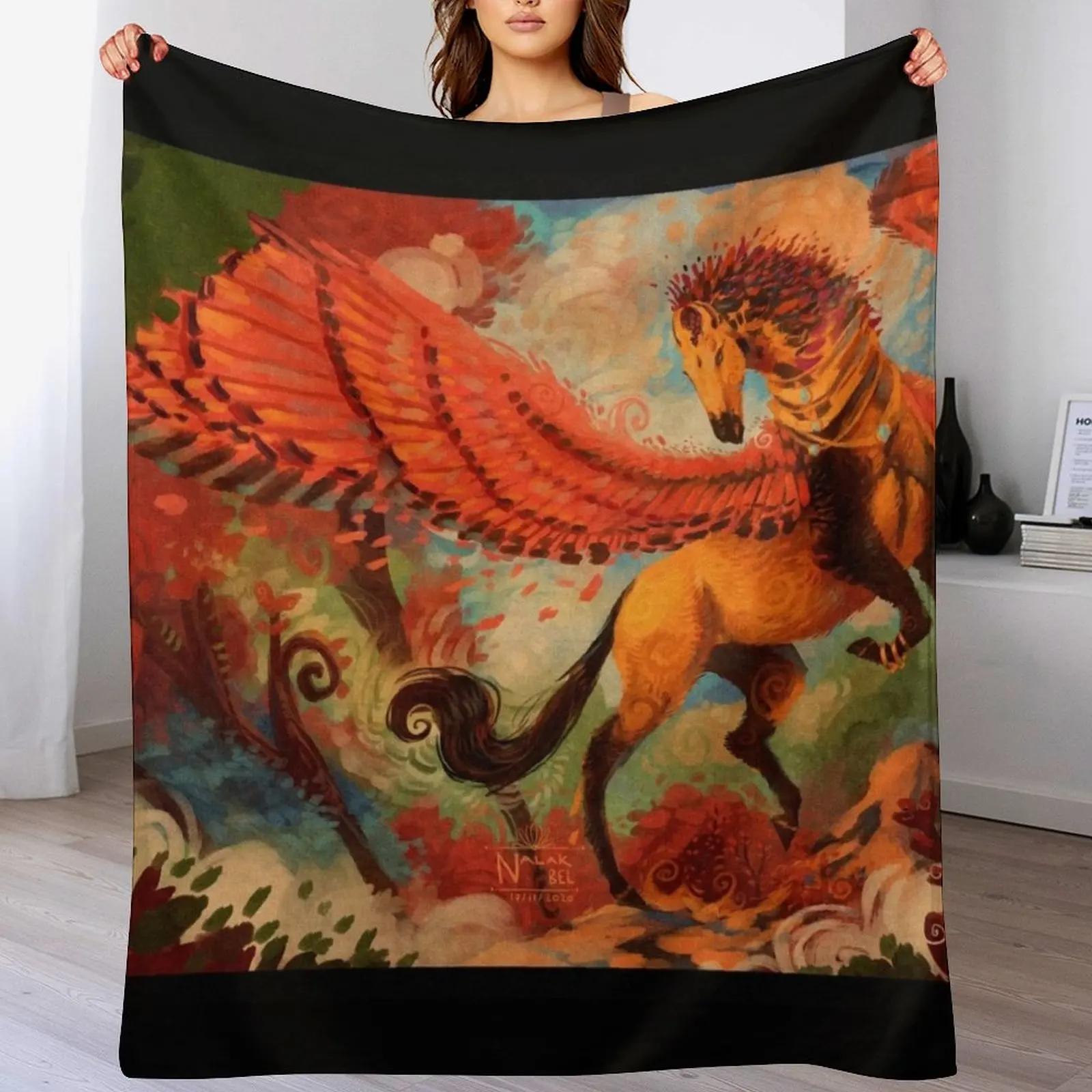 

Pegasus Djinzaal Throw Blanket Stylish Decor Blanket Gift for Friends Roommate 102x76cm(40x30in)