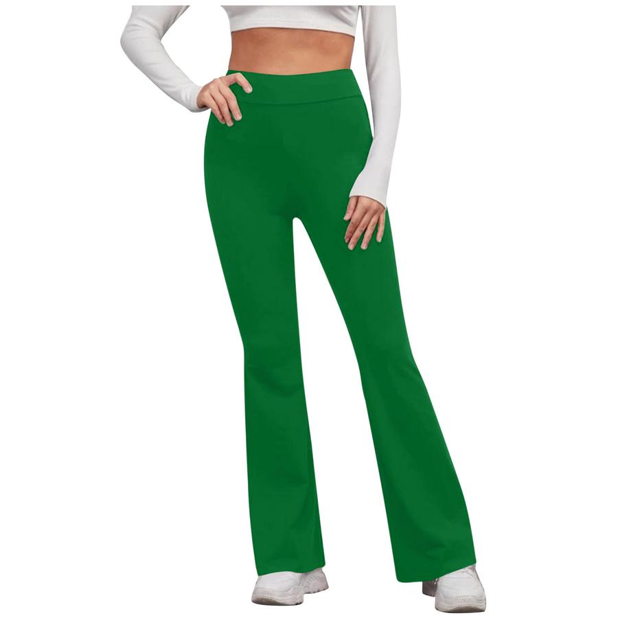 Women's Elastic Waist Solid Color Yoga Pants Athletic Running Casual Leggings