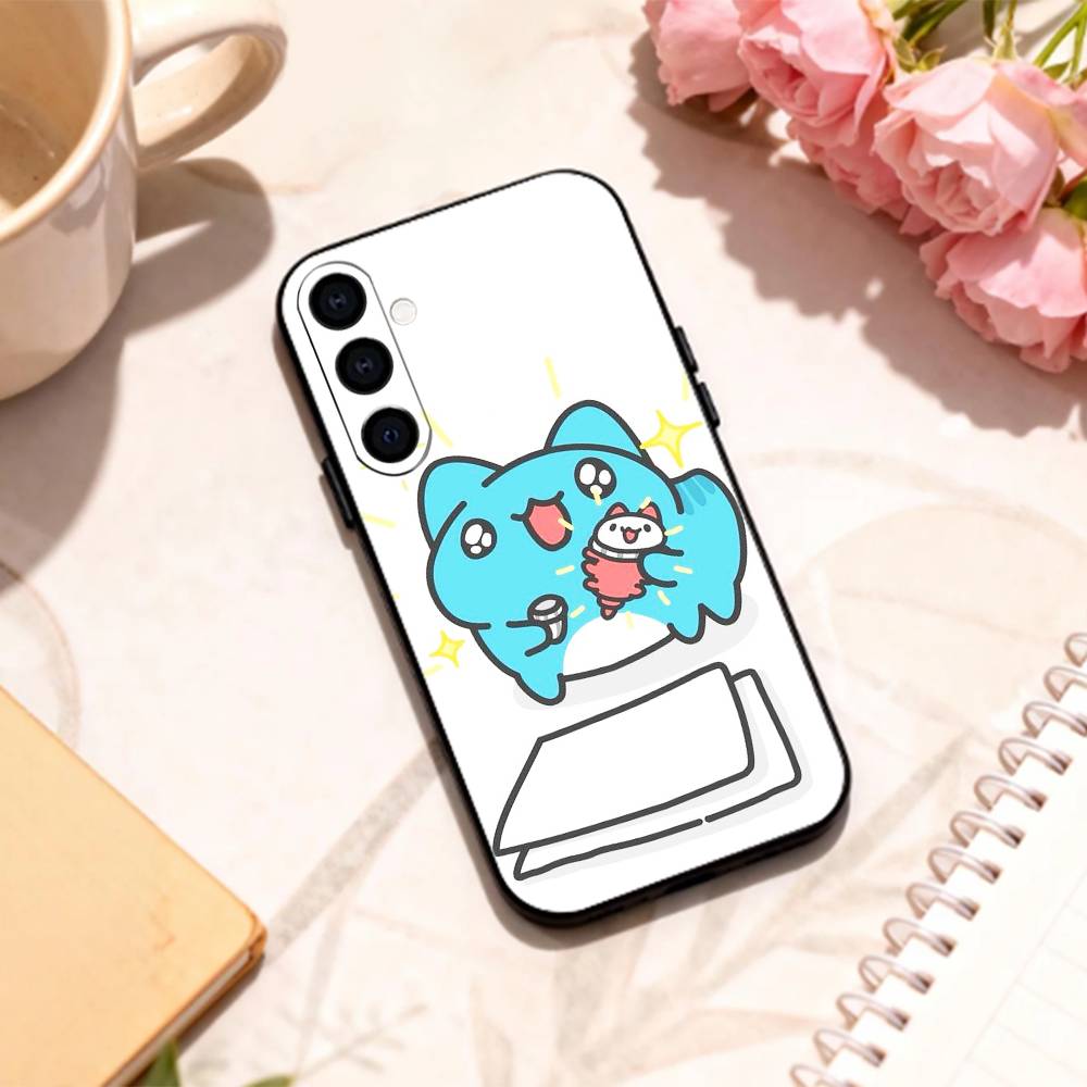 

C-Capoo W-Whimsical B-Bugcat phone Case For Samsung Galaxy A73,A72,A71,A70,A53,A52,A51,Others Soft Black Shell Samsung a40