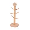 Supporto Espositore per Elastici per Capelli in Legno a 6 Ganci Scrivania Legno Porta Accessori per Capelli Scaffale portaoggetti