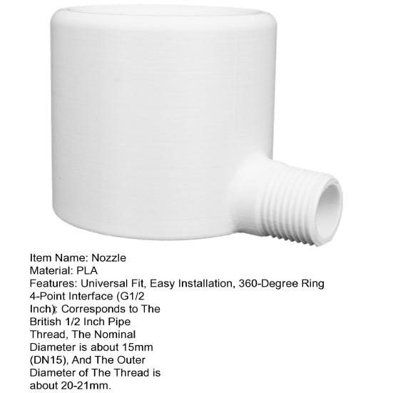 Men Shower Head, Universal Bathroom Coarse Hole Design, Heated Massager, Handheld Standard Thread Interface and