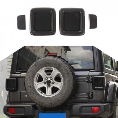 Smoked Black Rear Tail Light Cover Trim Guard For Jeep Wrangler JL 18+ Exterior