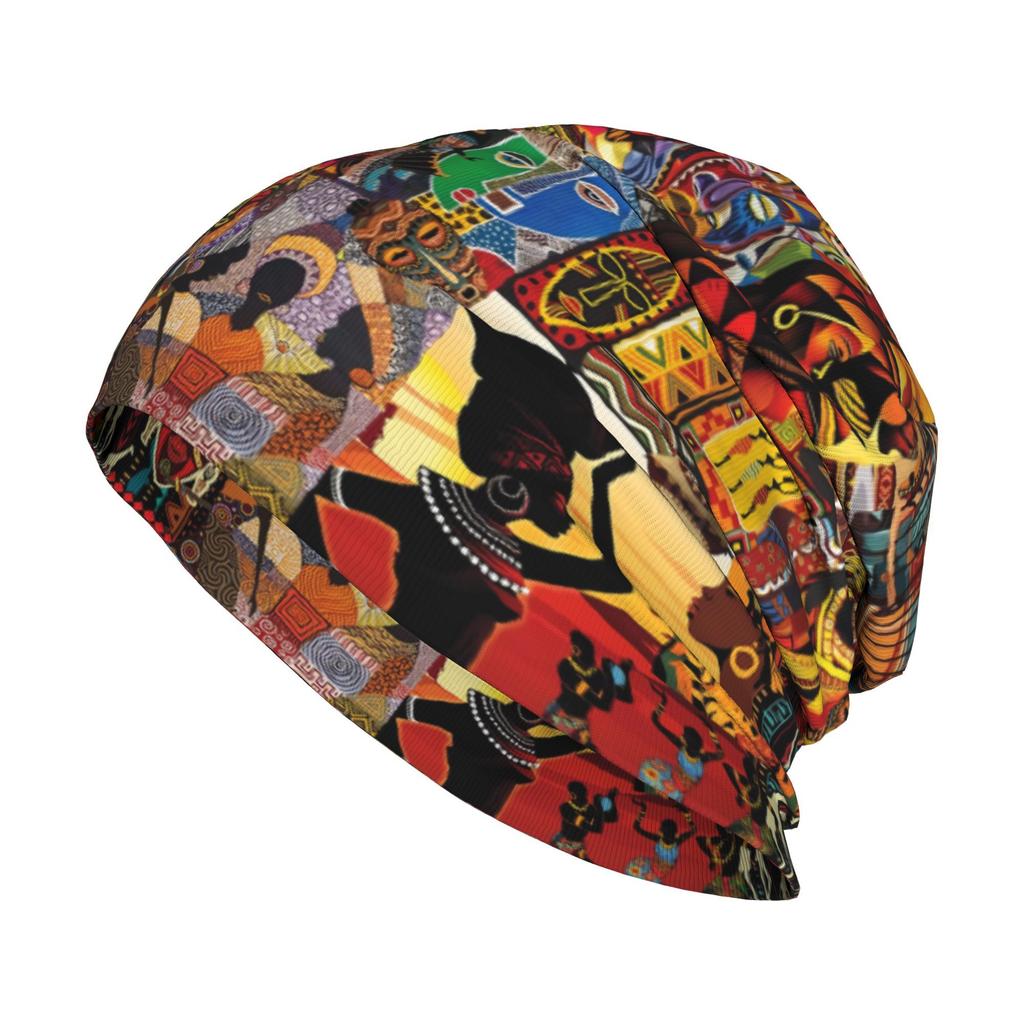 Biihudu African Tribal Hats For Women & Men - Funky Bonnet Beanie With Tribal Patterns, Ethnic Cultural For Festivals, Parties,