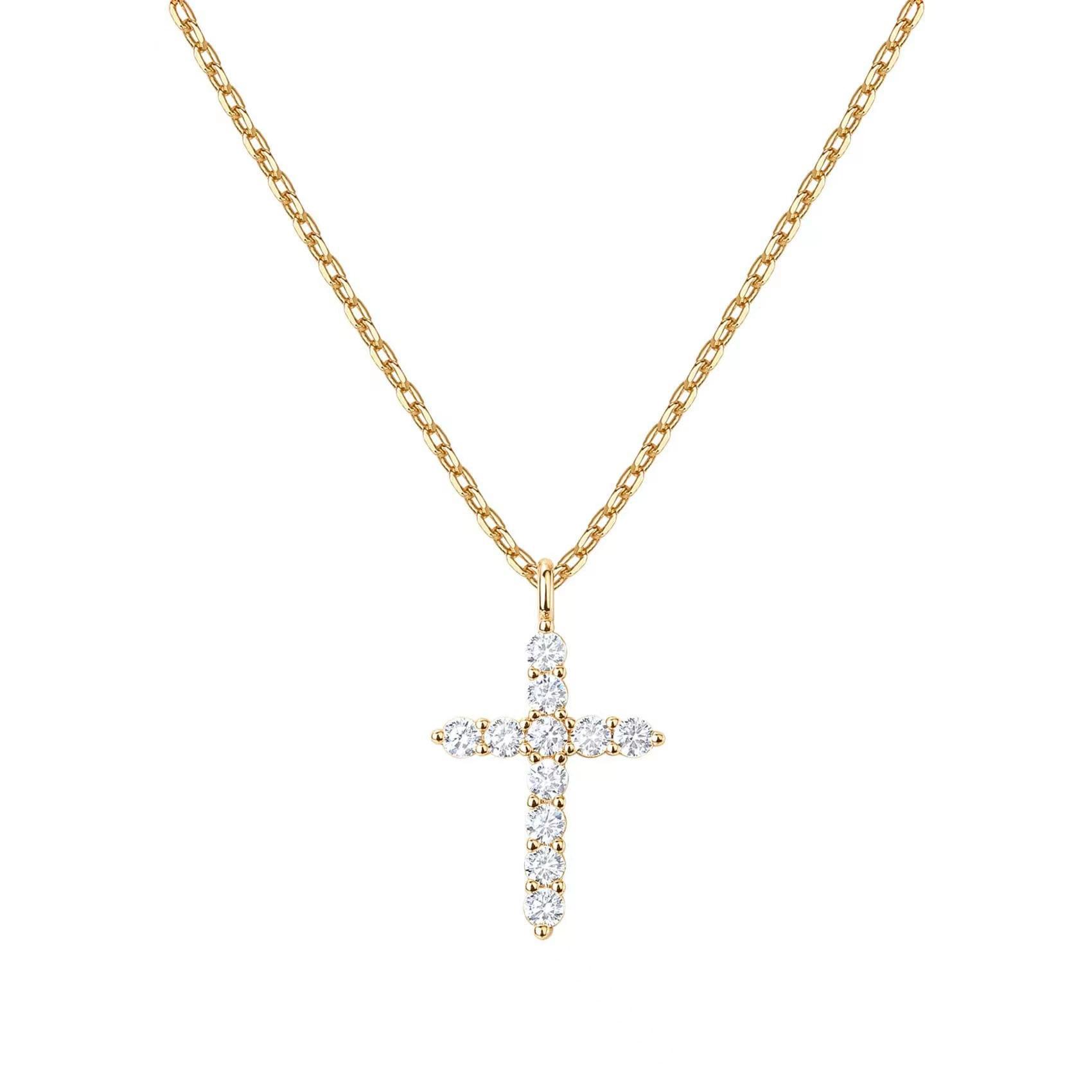 

Hip Hop Fashion Stainless Steel Zircon Cross Crown Circular Pendant Rotatable Necklace for Women Men Couple Punk Zircon Gifts