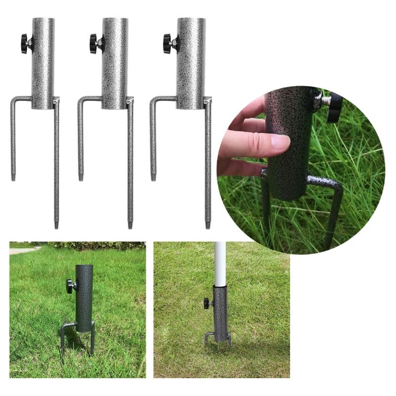 Ancore di Terra Multifunzione Facili da Installare Picchetto in Alluminio Supporto Metallico per Ombrelloni da Esterno per Ombrelloni da Spiaggia/Giardino/Pesca