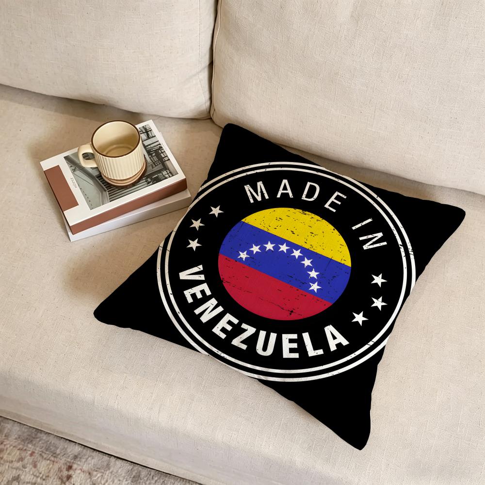 Venezuela Pride Print Cushion Cover Fabric Soft Furnishing,Pillowcase, Cushion Cover, Sofa Pillow, Home Decoration