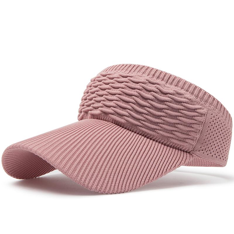 Visor Plus Long 10CM Brim Ponytail Baseball Cap Women Summer Knitted Breathable Golf Beach Hat For Outdoor Sports Empty Top Hat