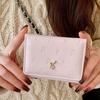 Portable Cartoon Rabbit Purses Carrot Printed Snap Button Lady Short Pu Wallet Waterproof Candy Color Triple Fold Card Bag