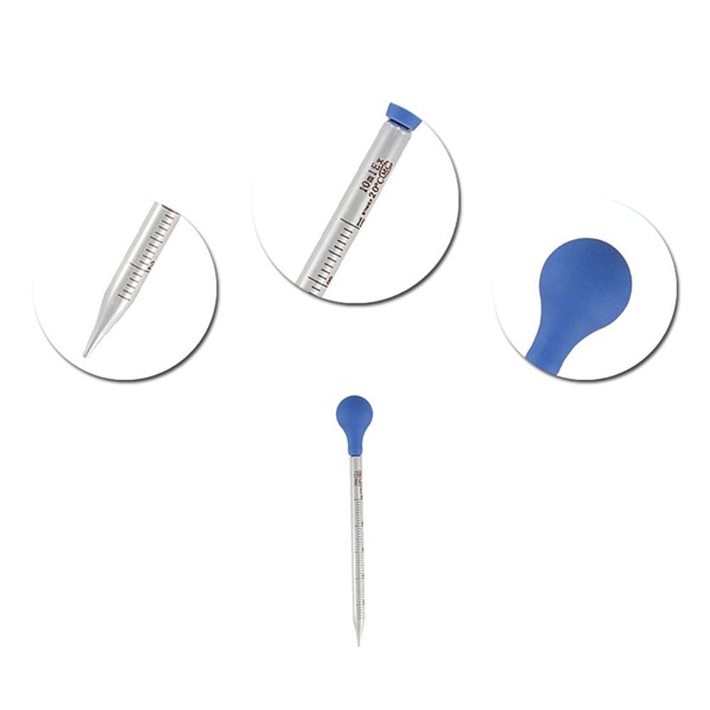 Blaue Pipette Pipett Mit Skala Glaspipetten Skala Tropfer Gummikopf